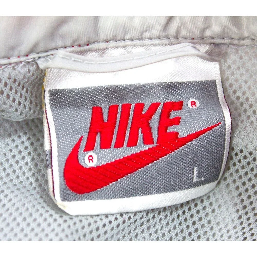 Nike Gray Tag Vintage Windbreaker Youth Size Large Color Block